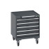 40402027 - Armoire Roulante CUBIO SLR-666-53 - Avec 5 Tiroirs + Dessus Rebords/Tapis - LxPxH: 650x650x785mm - Full Gris Anthracite RAL 7016 40402027 - Armoire Roulante CUBIO SLR-666-53 - Avec 5 Tiroirs + Dessus Rebords/Tapis - LxPxH: 650x650x785mm - Full Gris Anthracite RAL 7016