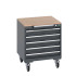 40402145 - Armoire Roulante CUBIO SLR-666-53 - Avec 5 Tiroirs + Dessus Multiplex - LxPxH: 650x650x790mm - Full Gris Anthracite RAL 7016 40402145 - Armoire Roulante CUBIO SLR-666-53 - Avec 5 Tiroirs + Dessus Multiplex - LxPxH: 650x650x790mm - Full Gris Anthracite RAL 7016