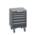 40402136 - Armoire Roulante CUBIO SLR-556-51 - Avec 5 Tiroirs + Dessus Lino - LxPxH: 525x525x790mm - Full Gris Anthracite RAL 7016 40402136 - Armoire Roulante CUBIO SLR-556-51 - Avec 5 Tiroirs + Dessus Lino - LxPxH: 525x525x790mm - Full Gris Anthracite RAL 7016