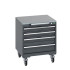 40402144 - Armoire Roulante CUBIO SLR-666-41 - Avec 5 Tiroirs + Dessus Lino - LxPxH: 650x650x790mm - Full Gris Anthracite RAL 7016 40402144 - Armoire Roulante CUBIO SLR-666-41 - Avec 5 Tiroirs + Dessus Lino - LxPxH: 650x650x790mm - Full Gris Anthracite RAL 7016