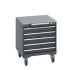 40402146 - Armoire Roulante CUBIO SLR-666-53 - Avec 5 Tiroirs + Dessus Lino - LxPxH: 650x650x790mm - Full Gris Anthracite RAL 7016 40402146 - Armoire Roulante CUBIO SLR-666-53 - Avec 5 Tiroirs + Dessus Lino - LxPxH: 650x650x790mm - Full Gris Anthracite RAL 7016