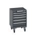 40402011 - Armoire Roulante CUBIOS LR-556-51 - Avec 5 Tiroirs + Dessus Rebords/Tapis - LxPxH: 525x525x785mm - Full Gris Anthracite RAL 7016 40402011 - Armoire Roulante CUBIOS LR-556-51 - Avec 5 Tiroirs + Dessus Rebords/Tapis - LxPxH: 525x525x785mm - Full Gris Anthracite RAL 7016
