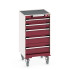 40402019 - CUBIO armoire roulante SLR-558-51 - Avec 5 tiroirs + Dessus Rebords/Tapis - LxPxH: 525x525x980mm - Rouge Pourpre RAL 3004 40402019 - CUBIO armoire roulante SLR-558-51 - Avec 5 tiroirs + Dessus Rebords/Tapis - LxPxH: 525x525x980mm - Rouge Pourpre RAL 3004