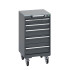 40402140 - Armoire Roulante CUBIO SLR-558-51 - Avec 5 Tiroirs + Dessus Lino - LxPxH: 525x525x990mm - Full Gris Anthracite RAL 7016 40402140 - Armoire Roulante CUBIO SLR-558-51 - Avec 5 Tiroirs + Dessus Lino - LxPxH: 525x525x990mm - Full Gris Anthracite RAL 7016