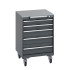 40402150 - Armoire Roulante CUBIO SLR-668-51 - Avec 5 Tiroirs + Dessus Lino - LxPxH: 650x650x990mm - Full Gris Anthracite RAL 7016 40402150 - Armoire Roulante CUBIO SLR-668-51 - Avec 5 Tiroirs + Dessus Lino - LxPxH: 650x650x990mm - Full Gris Anthracite RAL 7016