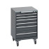40402152 - Armoire Roulante CUBIO SLR-668-61 - Avec 6 Tiroirs + Dessus Lino - LxPxH: 650x650x990mm - Full Gris Anthracite RAL 7016 40402152 - Armoire Roulante CUBIO SLR-668-61 - Avec 6 Tiroirs + Dessus Lino - LxPxH: 650x650x990mm - Full Gris Anthracite RAL 7016