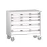 40402166 - Armoire Roulante CUBIO SLR-1068-51 - Avec 5 Tiroirs + Dessus Lino - LxPxH: 1050x650x890mm - Gris Clair RAL 7035 40402166 - Armoire Roulante CUBIO SLR-1068-51 - Avec 5 Tiroirs + Dessus Lino - LxPxH: 1050x650x890mm - Gris Clair RAL 7035