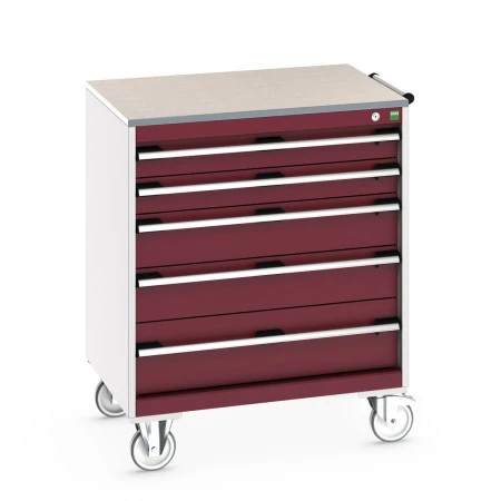 Caisson mobile CUBIO 5 à 7 tiroirs - Hauteur 985/990 mm