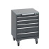 40402148 - Armoire Roulante CUBIO SLR-667-53 - Avec 5 Tiroirs + Dessus Lino - LxPxH: 650x650x890mm - Full Gris Anthracite RAL 7016 40402148 - Armoire Roulante CUBIO SLR-667-53 - Avec 5 Tiroirs + Dessus Lino - LxPxH: 650x650x890mm - Full Gris Anthracite RAL 7016