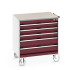 40402156 - Armoire Roulante CUBIO SLR-867-53 - Avec 5 Tiroirs + Dessus Lino - LxPxH: 800x650x890mm - Rouge Pourpre RAL 3004 40402156 - Armoire Roulante CUBIO SLR-867-53 - Avec 5 Tiroirs + Dessus Lino - LxPxH: 800x650x890mm - Rouge Pourpre RAL 3004