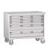 40402164 - Armoire Roulante CUBIO SLR-1067-53 - Avec 5 Tiroirs + Dessus Lino - LxPxH: 1050x650x890mm - Gris Clair RAL 7035 40402164 - Armoire Roulante CUBIO SLR-1067-53 - Avec 5 Tiroirs + Dessus Lino - LxPxH: 1050x650x890mm - Gris Clair RAL 7035