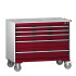 40402164 - Armoire Roulante CUBIO SLR-1067-53 - Avec 5 Tiroirs + Dessus Lino - LxPxH: 1050x650x890mm - Rouge Pourpre RAL 3004 40402164 - Armoire Roulante CUBIO SLR-1067-53 - Avec 5 Tiroirs + Dessus Lino - LxPxH: 1050x650x890mm - Rouge Pourpre RAL 3004
