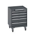 40402031 - Armoire Roulante CUBIO SLR-667-53 - Avec 5 Tiroirs + Dessus Rebords/Tapis - LxPxH: 650x650x885mm - Full Gris Anthracite RAL 7016 40402031 - Armoire Roulante CUBIO SLR-667-53 - Avec 5 Tiroirs + Dessus Rebords/Tapis - LxPxH: 650x650x885mm - Full Gris Anthracite RAL 7016