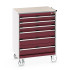 40402160 - Armoire Roulante CUBIO SLR-869-61 - Avec 6 Tiroirs + Dessus Lino - LxPxH: 800x650x1090mm - Rouge Pourpre RAL 3004 40402160 - Armoire Roulante CUBIO SLR-869-61 - Avec 6 Tiroirs + Dessus Lino - LxPxH: 800x650x1090mm - Rouge Pourpre RAL 3004
