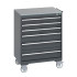 40402160 - Armoire Roulante CUBIO SLR-869-61 - Avec 6 Tiroirs + Dessus Lino - LxPxH: 800x650x1090mm - Full Gris Anthracite RAL 7016 40402160 - Armoire Roulante CUBIO SLR-869-61 - Avec 6 Tiroirs + Dessus Lino - LxPxH: 800x650x1090mm - Full Gris Anthracite RAL 7016