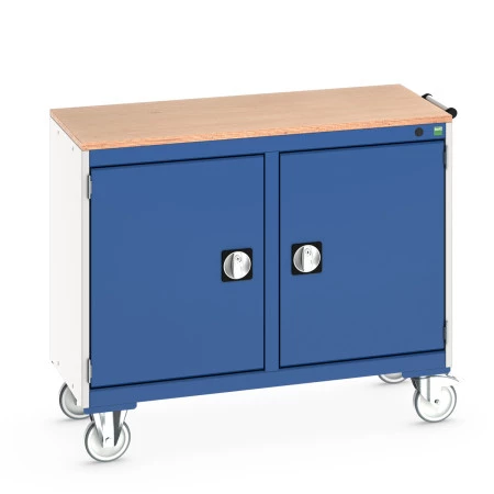 41006001 - Desserte de Maintenance CUBIO Mpx - 2 Compartiments a Porte - LxPxH: 1050x525x890mm - Bleu Gentiane RAL 5010 41006001 - Desserte de Maintenance CUBIO Mpx - 2 Compartiments a Porte - LxPxH: 1050x525x890mm - Bleu Gentiane RAL 5010