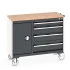 41006010 - Desserte de Maintenance CUBIO Mpx - Compartiment a Porte + 4 Tiroirs - LxPxH: 1050x525x890mm - Gris Anthracite RAL 7016 41006010 - Desserte de Maintenance CUBIO Mpx - Compartiment a Porte + 4 Tiroirs - LxPxH: 1050x525x890mm - Gris Anthracite RAL 7016