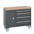 41006010 - Desserte de Maintenance CUBIO Mpx - Compartiment a Porte + 4 Tiroirs - LxPxH: 1050x525x890mm - Full Gris Anthracite RAL 7016 41006010 - Desserte de Maintenance CUBIO Mpx - Compartiment a Porte + 4 Tiroirs - LxPxH: 1050x525x890mm - Full Gris Anthracite RAL 7016