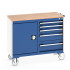 41006007 - Desserte de Maintenance CUBIO Mpx - Compartiment a Porte + 5 Tiroirs - LxPxH: 1050x525x890mm - Bleu Gentiane RAL 5010 41006007 - Desserte de Maintenance CUBIO Mpx - Compartiment a Porte + 5 Tiroirs - LxPxH: 1050x525x890mm - Bleu Gentiane RAL 5010