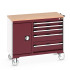 41006013 - Desserte de Maintenance CUBIO Mpx - Compartiment a Porte + 5 Tiroirs - LxPxH: 1050x525x890mm - Rouge Pourpre RAL 3004 41006013 - Desserte de Maintenance CUBIO Mpx - Compartiment a Porte + 5 Tiroirs - LxPxH: 1050x525x890mm - Rouge Pourpre RAL 3004
