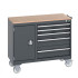 41006013 - Desserte de Maintenance CUBIO Mpx - Compartiment a Porte + 5 Tiroirs - LxPxH: 1050x525x890mm - Full Gris Anthracite RAL 7016 41006013 - Desserte de Maintenance CUBIO Mpx - Compartiment a Porte + 5 Tiroirs - LxPxH: 1050x525x890mm - Full Gris Anthracite RAL 7016