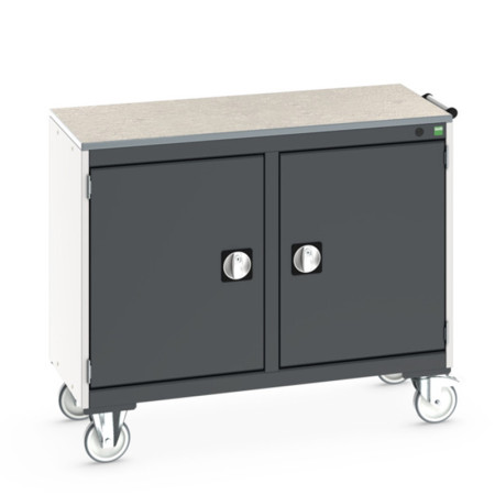 41006002 - Desserte de Maintenance CUBIO Lino - 2 Compartiments a Porte - LxPxH: 1050x525x890mm - Gris Anthracite RAL 7016 41006002 - Desserte de Maintenance CUBIO Lino - 2 Compartiments a Porte - LxPxH: 1050x525x890mm - Gris Anthracite RAL 7016