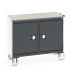 41006002 - Desserte de Maintenance CUBIO Lino - 2 Compartiments a Porte - LxPxH: 1050x525x890mm - Gris Anthracite RAL 7016 41006002 - Desserte de Maintenance CUBIO Lino - 2 Compartiments a Porte - LxPxH: 1050x525x890mm - Gris Anthracite RAL 7016