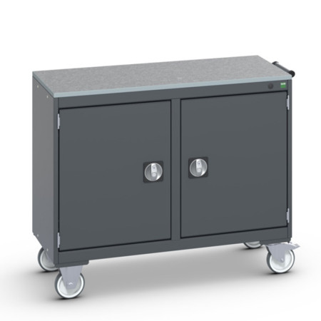 41006002 - Desserte de Maintenance CUBIO Lino - 2 Compartiments a Porte - LxPxH: 1050x525x890mm - Full Gris Anthracite RAL 7016 41006002 - Desserte de Maintenance CUBIO Lino - 2 Compartiments a Porte - LxPxH: 1050x525x890mm - Full Gris Anthracite RAL 7016