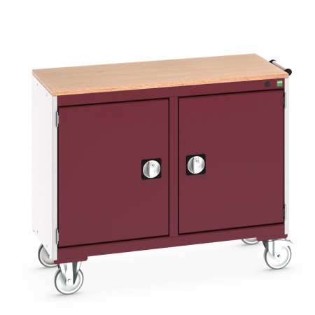 41006001 - Desserte de Maintenance CUBIO Mpx - 2 Compartiments a Porte - LxPxH: 1050x525x890mm - Rouge Pourpre RAL 3004 41006001 - Desserte de Maintenance CUBIO Mpx - 2 Compartiments a Porte - LxPxH: 1050x525x890mm - Rouge Pourpre RAL 3004
