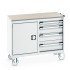 41006005 - Desserte de Maintenance CUBIO Lino - Compartiment a Porte + 4 Tiroirs - LxPxH: 1050x525x890mm - Gris Clair RAL 7035 41006005 - Desserte de Maintenance CUBIO Lino - Compartiment a Porte + 4 Tiroirs - LxPxH: 1050x525x890mm - Gris Clair RAL 7035