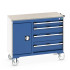 41006011 - Desserte de Maintenance CUBIO Lino - Compartiment a Porte + 4 Tiroirs - LxPxH: 1050x525x890mm - Bleu Gentiane RAL 5010 41006011 - Desserte de Maintenance CUBIO Lino - Compartiment a Porte + 4 Tiroirs - LxPxH: 1050x525x890mm - Bleu Gentiane RAL 5010
