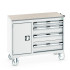 41006011 - Desserte de Maintenance CUBIO Lino - Compartiment a Porte + 4 Tiroirs - LxPxH: 1050x525x890mm - Gris Clair RAL 7035 41006011 - Desserte de Maintenance CUBIO Lino - Compartiment a Porte + 4 Tiroirs - LxPxH: 1050x525x890mm - Gris Clair RAL 7035