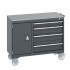 41006011 - Desserte de Maintenance CUBIO Lino - Compartiment a Porte + 4 Tiroirs - LxPxH: 1050x525x890mm - Full Gris Anthracite RAL 7016 41006011 - Desserte de Maintenance CUBIO Lino - Compartiment a Porte + 4 Tiroirs - LxPxH: 1050x525x890mm - Full Gris Anthracite RAL 7016