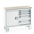 41006008 - Desserte de Maintenance CUBIO Lino - Compartiment a Porte + 5 Tiroirs - LxPxH: 1050x525x890mm - Gris Clair RAL 7035 41006008 - Desserte de Maintenance CUBIO Lino - Compartiment a Porte + 5 Tiroirs - LxPxH: 1050x525x890mm - Gris Clair RAL 7035