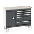 41006014 - Desserte de Maintenance CUBIO Lino - Compartiment a Porte + 5 Tiroirs - LxPxH: 1050x525x890mm - Gris Anthracite RAL 7016 41006014 - Desserte de Maintenance CUBIO Lino - Compartiment a Porte + 5 Tiroirs - LxPxH: 1050x525x890mm - Gris Anthracite RAL 7016