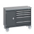 41006014 - Desserte de Maintenance CUBIO Lino - Compartiment a Porte + 5 Tiroirs - LxPxH: 1050x525x890mm - Full Gris Anthracite RAL 7016 41006014 - Desserte de Maintenance CUBIO Lino - Compartiment a Porte + 5 Tiroirs - LxPxH: 1050x525x890mm - Full Gris Anthracite RAL 7016
