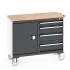 41006004 - Desserte de Maintenance CUBIO Mpx - Compartiment a Porte + 4 Tiroirs - LxPxH: 1050x525x890mm - Gris Anthracite RAL 7016 41006004 - Desserte de Maintenance CUBIO Mpx - Compartiment a Porte + 4 Tiroirs - LxPxH: 1050x525x890mm - Gris Anthracite RAL 7016