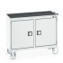 41006003 - Desserte de Maintenance CUBIO 4 Rebords - 2 Compartiments a Porte - LxPxH: 1050x525x885mm - Gris Clair RAL 7035 41006003 - Desserte de Maintenance CUBIO 4 Rebords - 2 Compartiments a Porte - LxPxH: 1050x525x885mm - Gris Clair RAL 7035