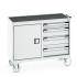 41006006 - Desserte de Maintenance CUBIO 4 Rebords - Compartiment a Porte + 4 Tiroirs - LxPxH: 1050x525x885mm - Gris Clair RAL 7035 41006006 - Desserte de Maintenance CUBIO 4 Rebords - Compartiment a Porte + 4 Tiroirs - LxPxH: 1050x525x885mm - Gris Clair RAL 7035