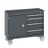 41006006 - Desserte de Maintenance CUBIO 4 Rebords - Compartiment a Porte + 4 Tiroirs - LxPxH: 1050x525x885mm - Full Gris Anthracite RAL 7016 41006006 - Desserte de Maintenance CUBIO 4 Rebords - Compartiment a Porte + 4 Tiroirs - LxPxH: 1050x525x885mm - Full Gris Anthracite RAL 7016