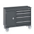 41006012 - Desserte de Maintenance CUBIO 4 Rebords - Compartiment a Porte + 4 Tiroirs - LxPxH: 1050x525x885mm - Full Gris Anthracite RAL 7016 41006012 - Desserte de Maintenance CUBIO 4 Rebords - Compartiment a Porte + 4 Tiroirs - LxPxH: 1050x525x885mm - Full Gris Anthracite RAL 7016