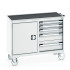 41006009 - Desserte de Maintenance CUBIO 4 Rebords - Compartiment a Porte + 5 Tiroirs - LxPxH: 1050x525x885mm - Gris Clair RAL 7035 41006009 - Desserte de Maintenance CUBIO 4 Rebords - Compartiment a Porte + 5 Tiroirs - LxPxH: 1050x525x885mm - Gris Clair RAL 7035