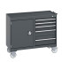 41006009 - Desserte de Maintenance CUBIO 4 Rebords - Compartiment a Porte + 5 Tiroirs - LxPxH: 1050x525x885mm - Full Gris Anthracite RAL 7016 41006009 - Desserte de Maintenance CUBIO 4 Rebords - Compartiment a Porte + 5 Tiroirs - LxPxH: 1050x525x885mm - Full Gris Anthracite RAL 7016