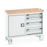 41006004 - Desserte de Maintenance CUBIO Mpx - Compartiment a Porte + 4 Tiroirs - LxPxH: 1050x525x890mm - Gris Clair RAL 7035 41006004 - Desserte de Maintenance CUBIO Mpx - Compartiment a Porte + 4 Tiroirs - LxPxH: 1050x525x890mm - Gris Clair RAL 7035