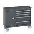 41006015 - Desserte de Maintenance CUBIO 4 Rebords - Compartiment a Porte + 5 Tiroirs - LxPxH: 1050x525x885mm - Full Gris Anthracite RAL 7016 41006015 - Desserte de Maintenance CUBIO 4 Rebords - Compartiment a Porte + 5 Tiroirs - LxPxH: 1050x525x885mm - Full Gris Anthracite RAL 7016