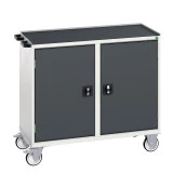16927142 - VERSO Desserte Maintenance - Avec double porte et dessus 3 rebords - LxPxH: 1050x600x965mm - Gris Anthracite RAL 7016 16927142 - VERSO Desserte Maintenance - Avec double porte et dessus 3 rebords - LxPxH: 1050x600x965mm - Gris Anthracite RAL 7016