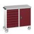 16927126 - VERSO Desserte Maintenance - Avec 7 tiroirs, porte et dessus lino - LxPxH: 1050x600x980mm - Rouge Pourpre RAL 3004 16927126 - VERSO Desserte Maintenance - Avec 7 tiroirs, porte et dessus lino - LxPxH: 1050x600x980mm - Rouge Pourpre RAL 3004