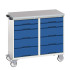 16927100 - VERSO Desserte Maintenance - Avec 10 tiroirs et dessus lino - LxPxH: 1050x600x980mm - Bleu Gentiane RAL 5010 16927100 - VERSO Desserte Maintenance - Avec 10 tiroirs et dessus lino - LxPxH: 1050x600x980mm - Bleu Gentiane RAL 5010