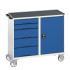 16927122 - VERSO Desserte Maintenance - 5 tiroirs, porte et dessus 3 rebords - LxPxH: 1050x600x965mm - Bleu Gentiane RAL 5010 16927122 - VERSO Desserte Maintenance - 5 tiroirs, porte et dessus 3 rebords - LxPxH: 1050x600x965mm - Bleu Gentiane RAL 5010
