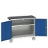 16927064 - VERSO Desserte Maintenance - Avec 1 tablette, portes et dessus 3 rebords - LxPxH: 1050x550x965mm - Bleu Gentiane RAL 5010 16927064 - VERSO Desserte Maintenance - Avec 1 tablette, portes et dessus 3 rebords - LxPxH: 1050x550x965mm - Bleu Gentiane RAL 5010